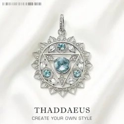 Pendant THROAT CHAKRA Blue Brand New Fashion Jewelry Europe Style Accessories 925 Sterling Silver Gift For Woman Girls