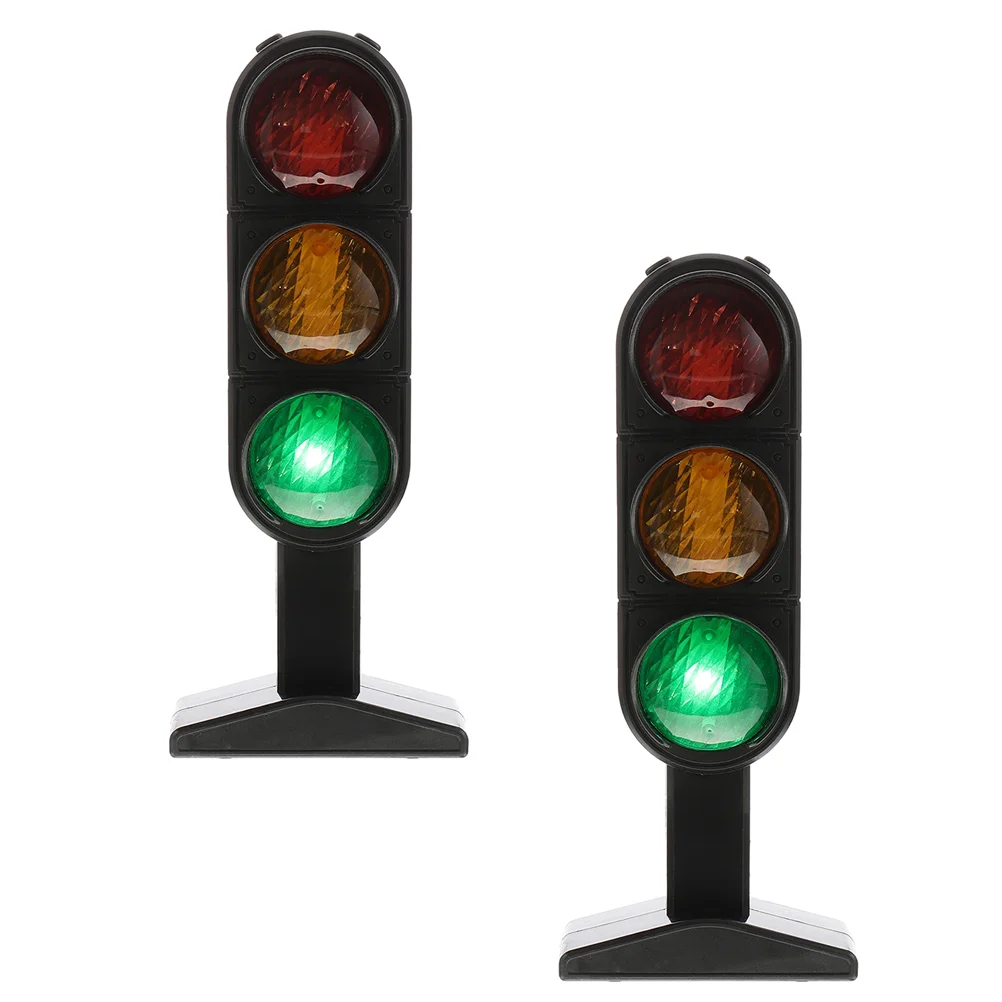 

2 Pcs Safety Education Playing Stoplight Traffic Toy Toys Educational Plastic Child