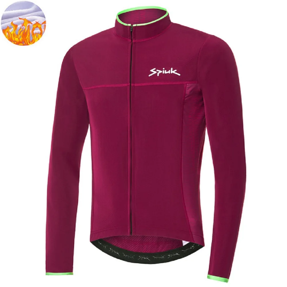 Spiukful inverno termico in pile abbigliamento da ciclismo uomo manica lunga Jersey Outdoor Riding Bike Mtb abbigliamento caldo in pile di alta