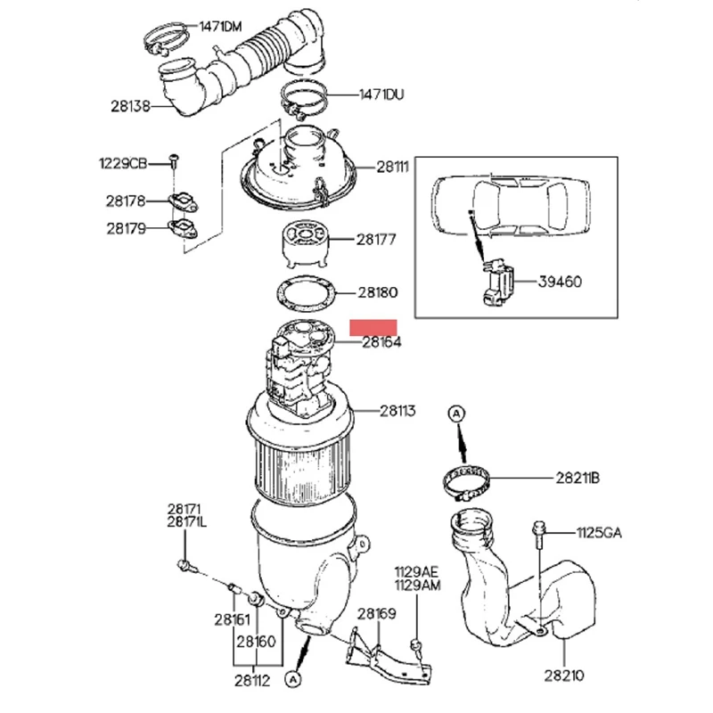 

28164-32510 Car Mass Air Flow Sensor Meter For Hyundai Sonata 28164-32540 920093002 822-611 28164-32530