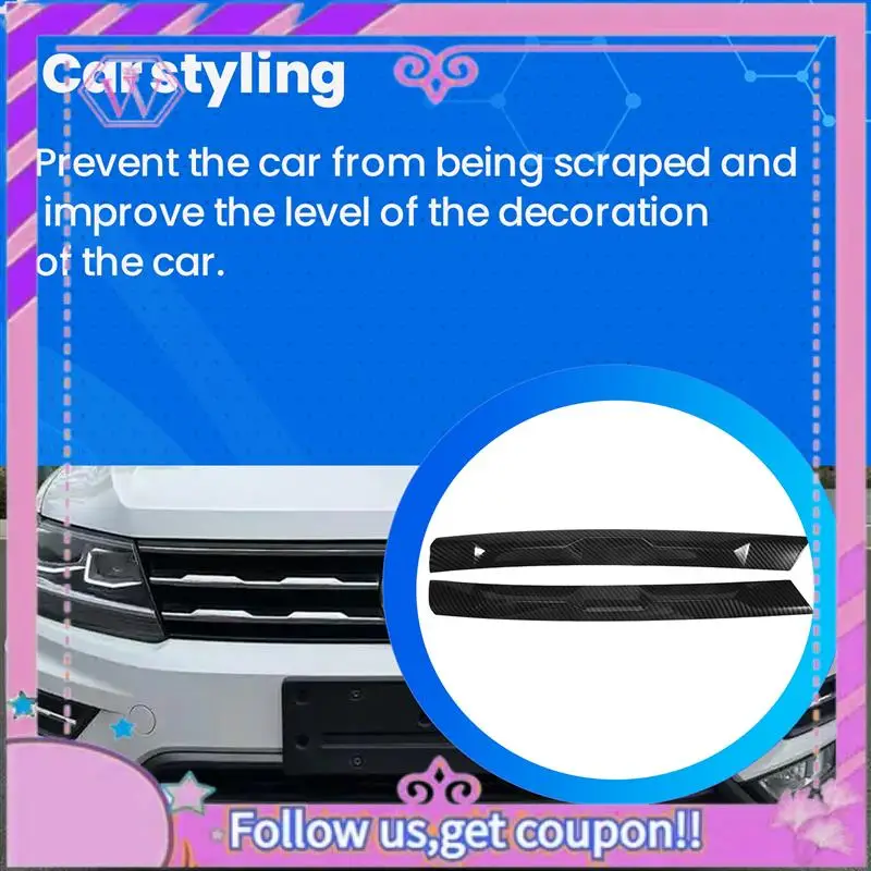

Latest LHD For Tiguan L 2017-2021 Front Bumper Mesh Center Grille Grill Moulding Strips Cover Trim