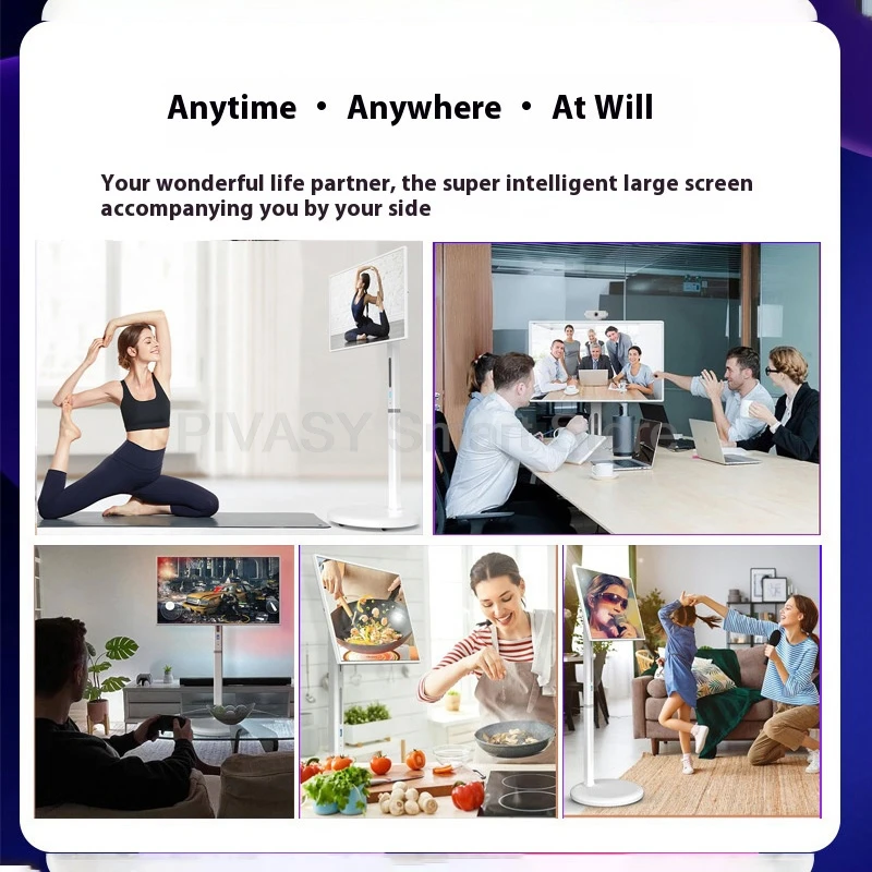 21.5/32 بوصة آلة صديق التلفزيون الذكي شاشة لاسلكية النسخ المتطابق المحمول للبث المباشر اللياقة البدنية مكتب دراسة جهاز أندرويد