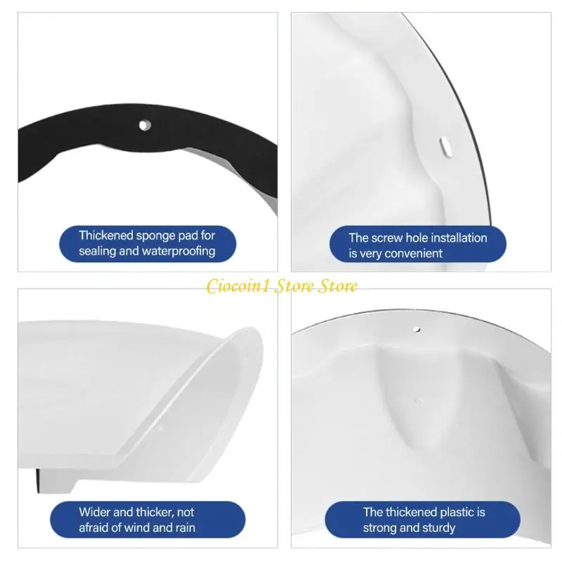 A3PC Camera Sunshade Impact Resistant Protective Housing Plastic Construction Weatherproof Cover Outdoor CCTV Installations