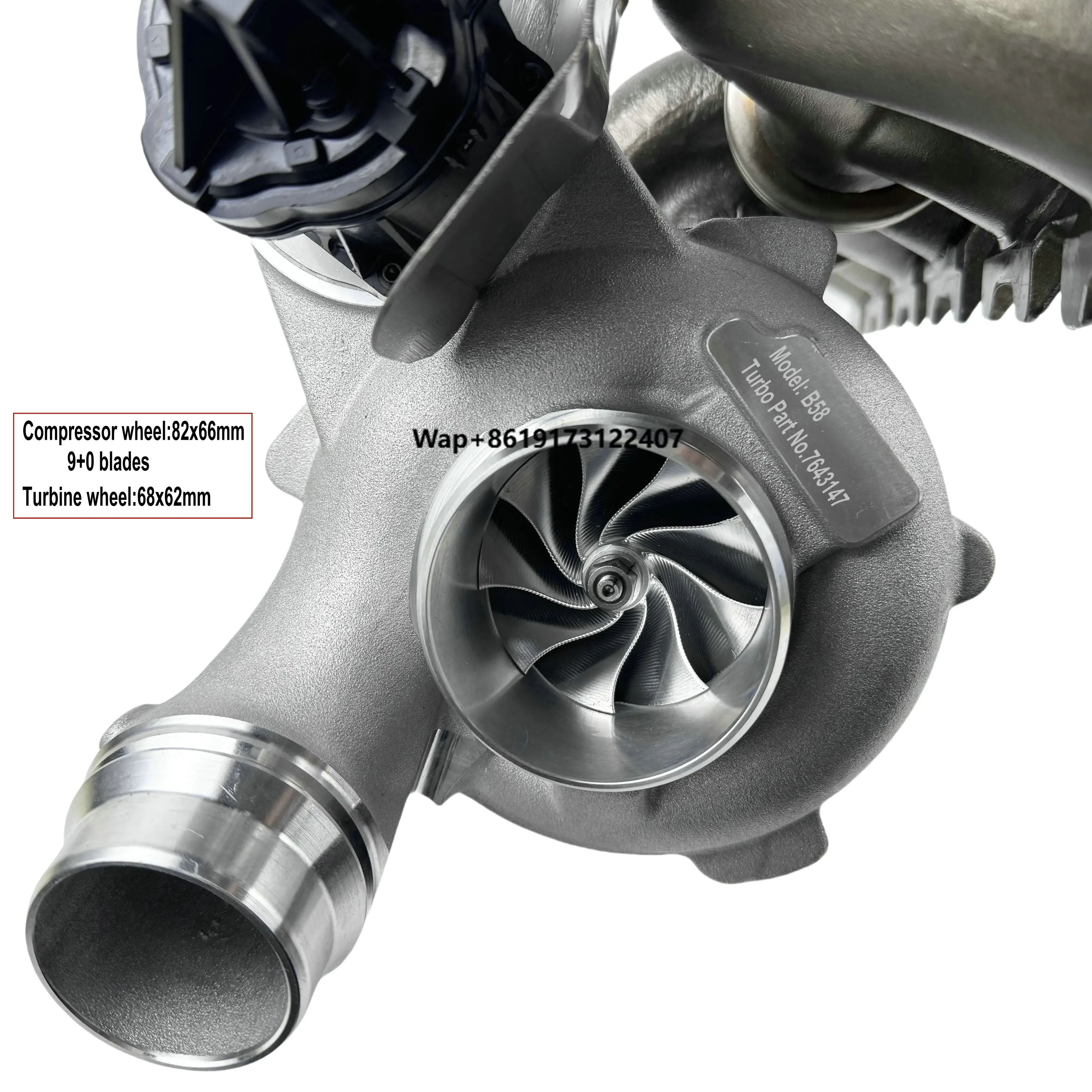 MFS Upgrade Turbocharger B58 7643147 Turbine 11658637041 1165239700 for 340 I 440i 740i M140i M240 F22 F23 B58B30
