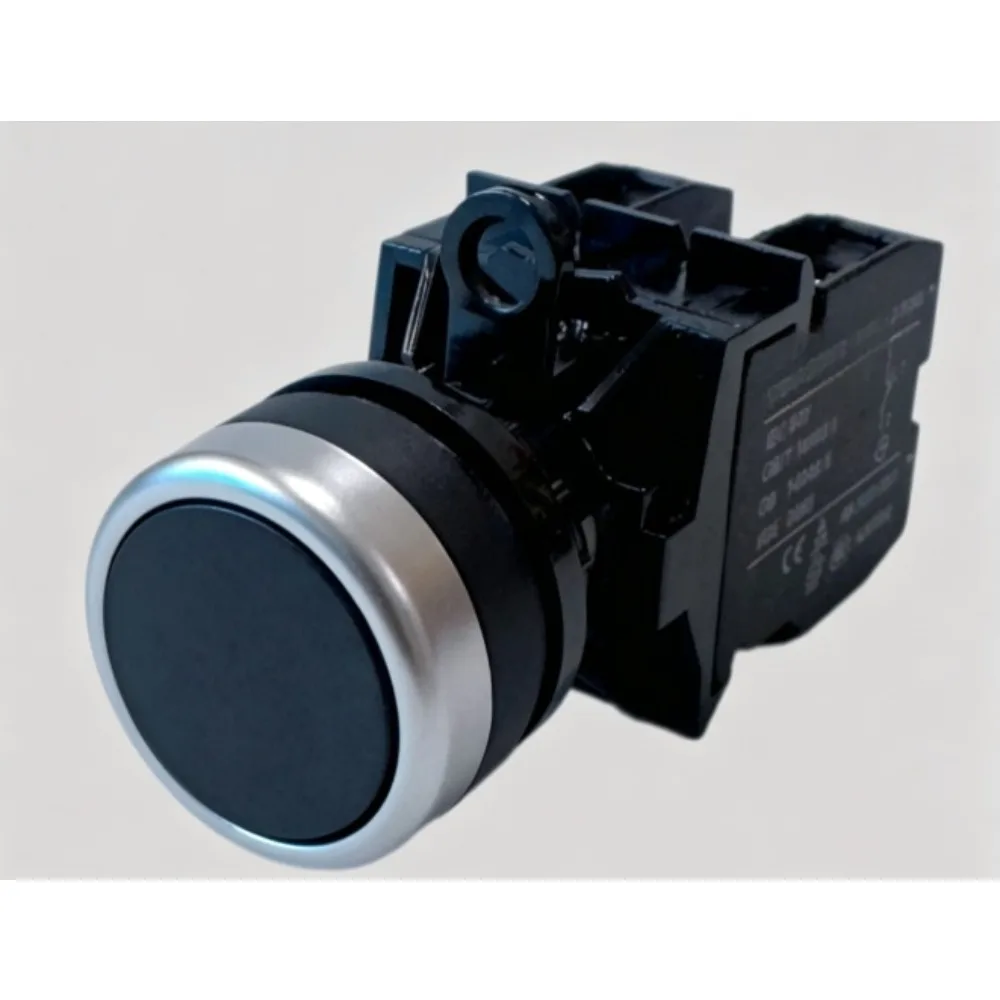 For Haitian Injection Molding Machine Accessories 22mm Cycle Start/safety Door Black Button Self Reset Button Switch 1pc