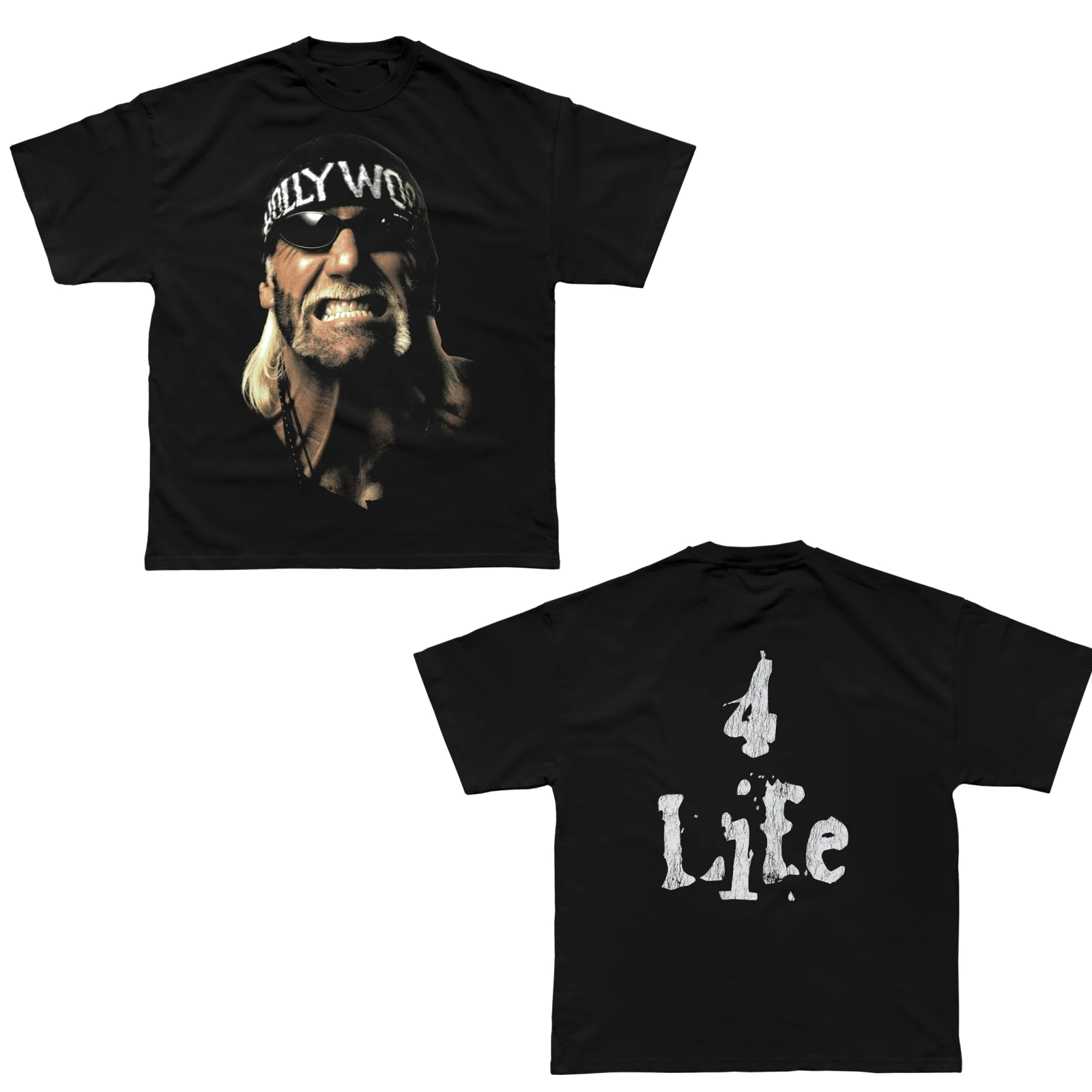 Hulk Hogan 4 Life Wrestlemania 42 Las Vegas wrestling graphic Men T Shirt Unisex 100% Cotton Short Sleeve Y2k Oversized Tee Tops