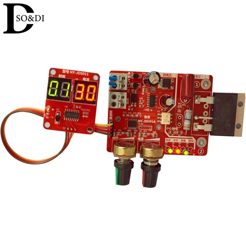 40A/100A NY-D01 Spot Welding Machine Control Board Welder Controller Module Adjustable Time & Current For Resistance Welding DIY