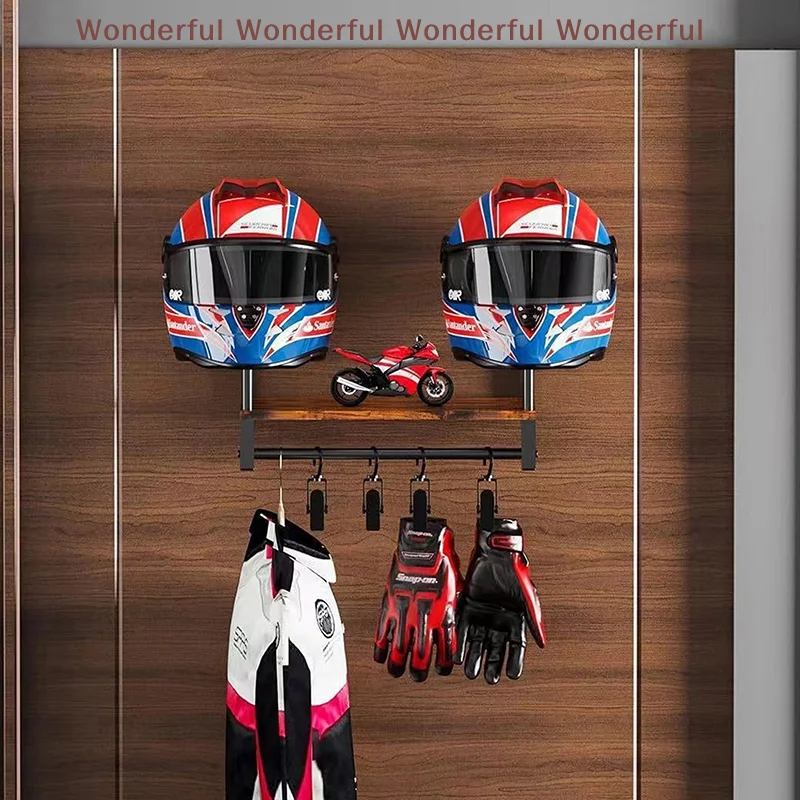 Rustieke fietsuitrusting wandd - Motorcycle Gear Display Rack recensie en prijs