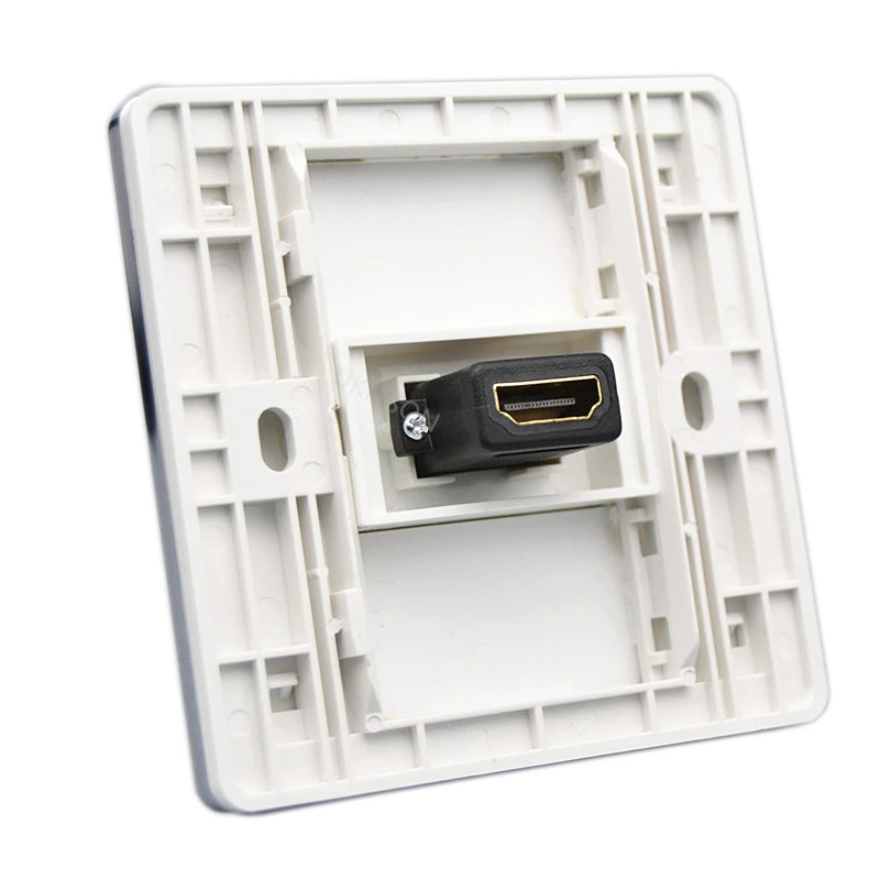 Nieuwe Hdmi 2.0 Wandpaneel Achterzijde Female Naar Vrouwelijke Hdmi Doorwerking Stopcontact Faceplate Voor 4K 3D