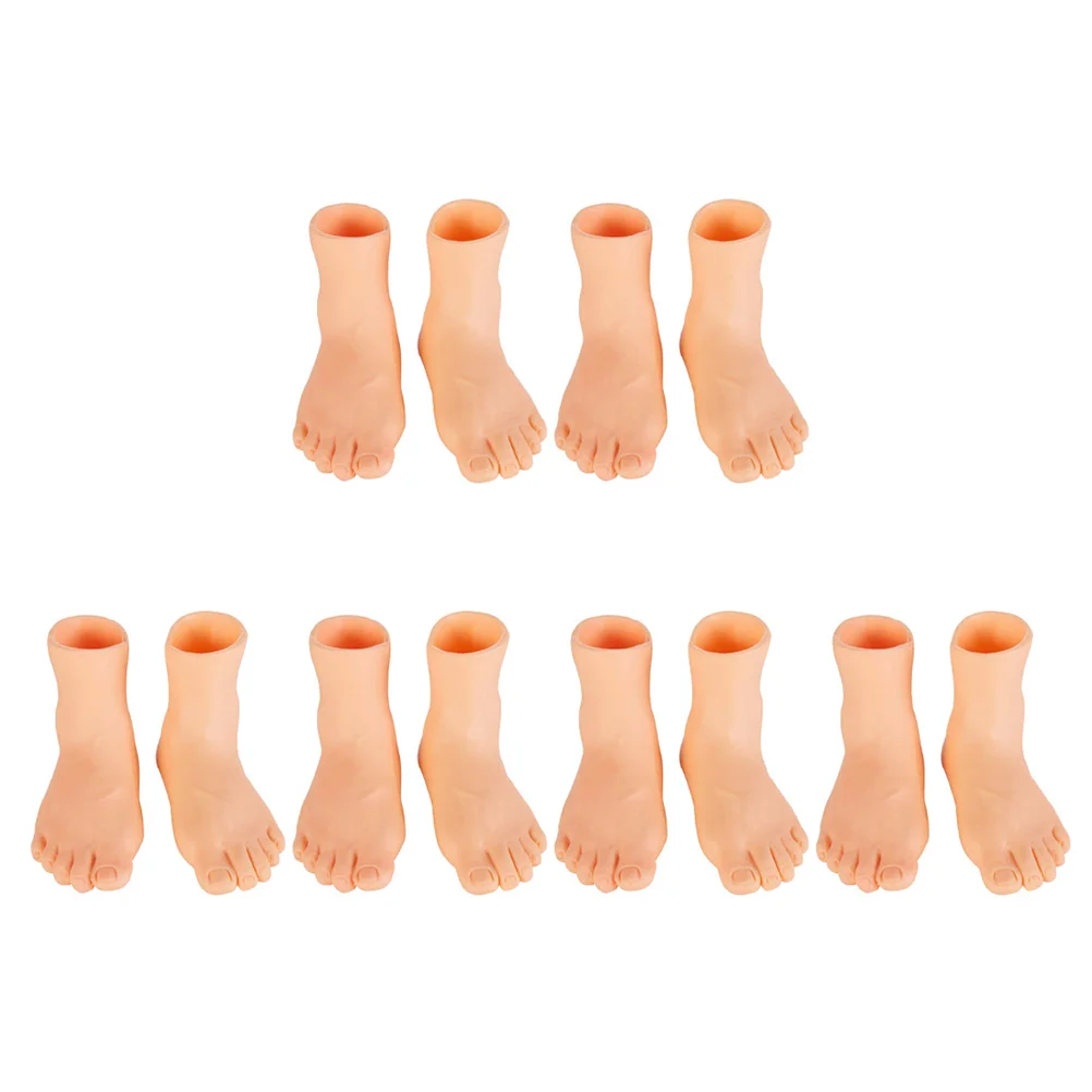 6 Pairs Tiny Feet Puppets Finger Booties for Babies Props Story Telling Toddler Little Hand