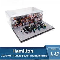 1:43 F1 racing Mercedes Hamilton Hamilton 2020 W11 Turkish Seven Crown high-end resin miniature model,adult decoration,boys toys