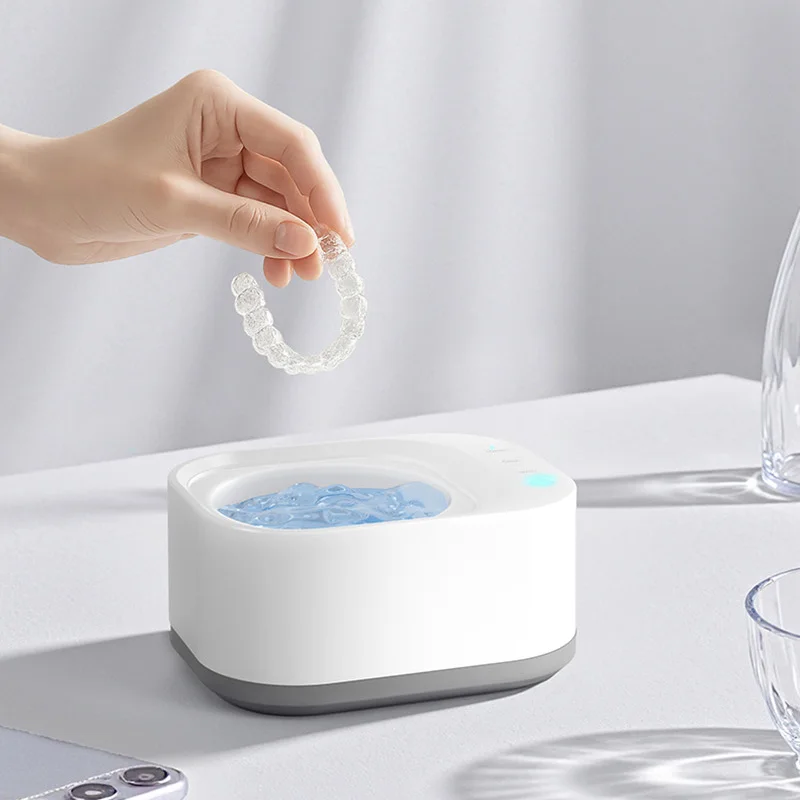 Portable Ultrasonic Cleaning Machine Orthodontic Invisible Braces Retainer Denture Cleaner Jewelry Cleaning Artifact Household