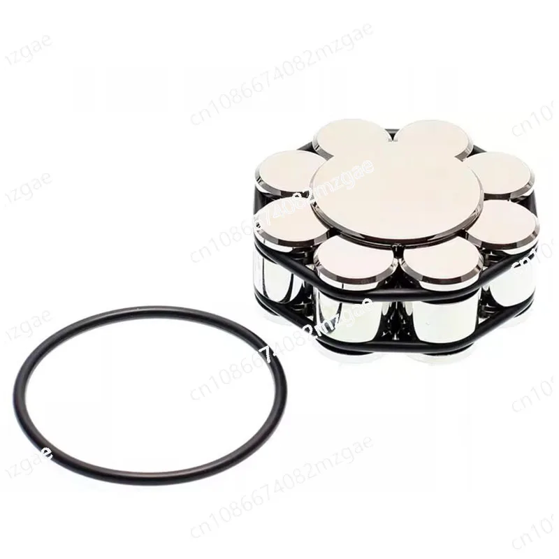 LP turntable stainless steel record weight 550g anti-slip vinyl stabilizer Vibration damping disc clip 69x28mm