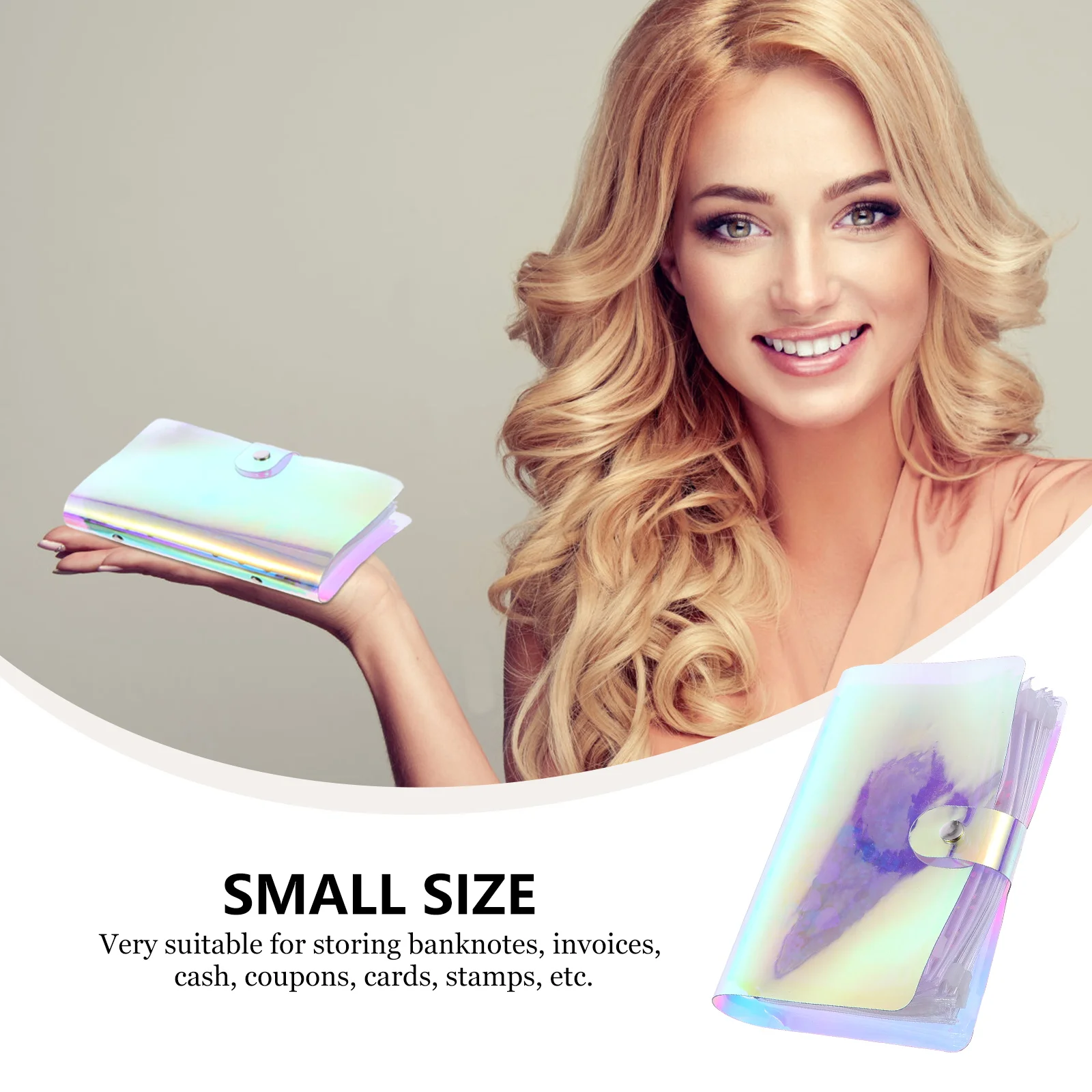 Slim A6 6 Holes PVC With Binder Pockets Notepad Planner Notepad Binder Cover Budget Envelope Folder