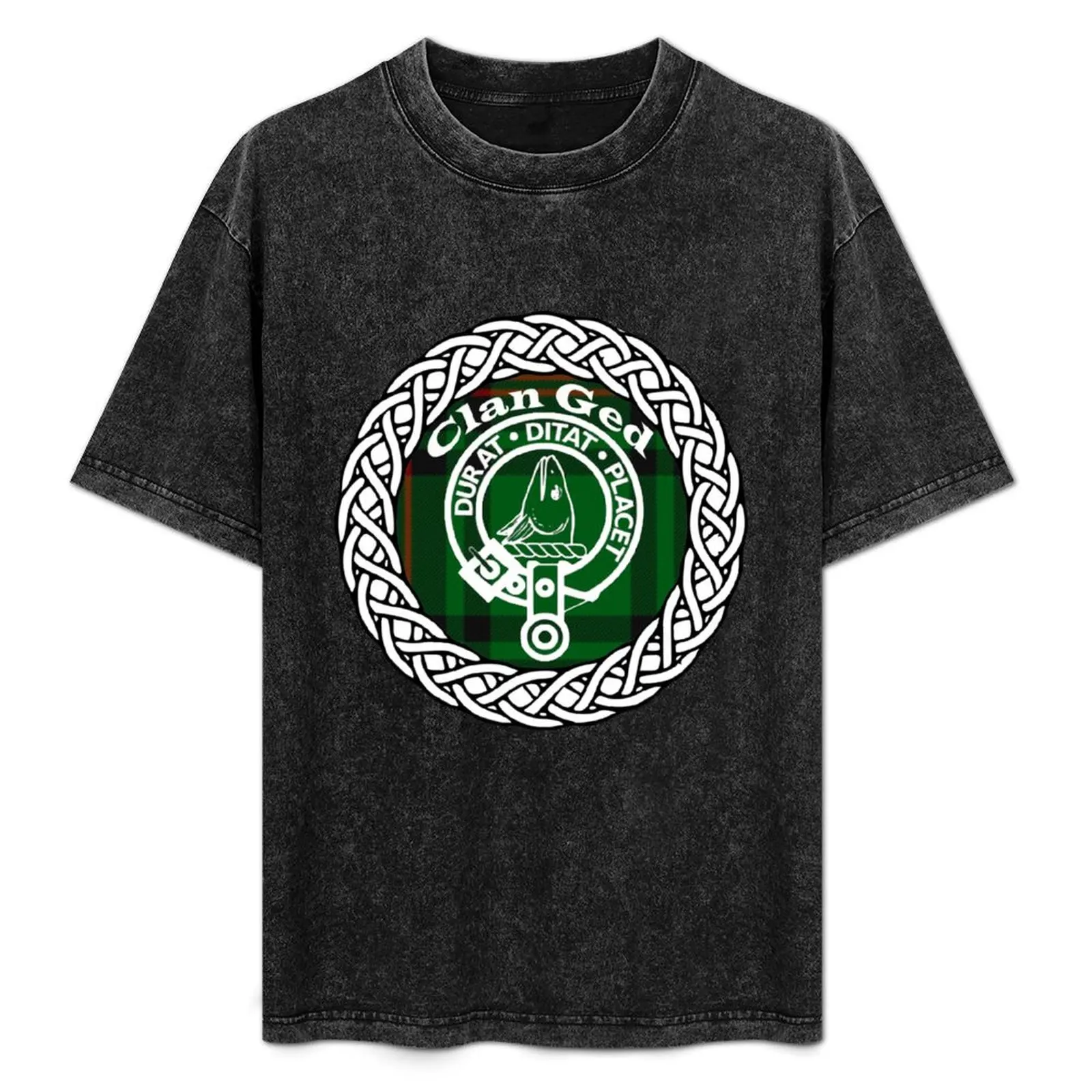 

Clan Ged surname last name tartan crest badge T-Shirt basketball graphic tees sublime Clothing t shirt men