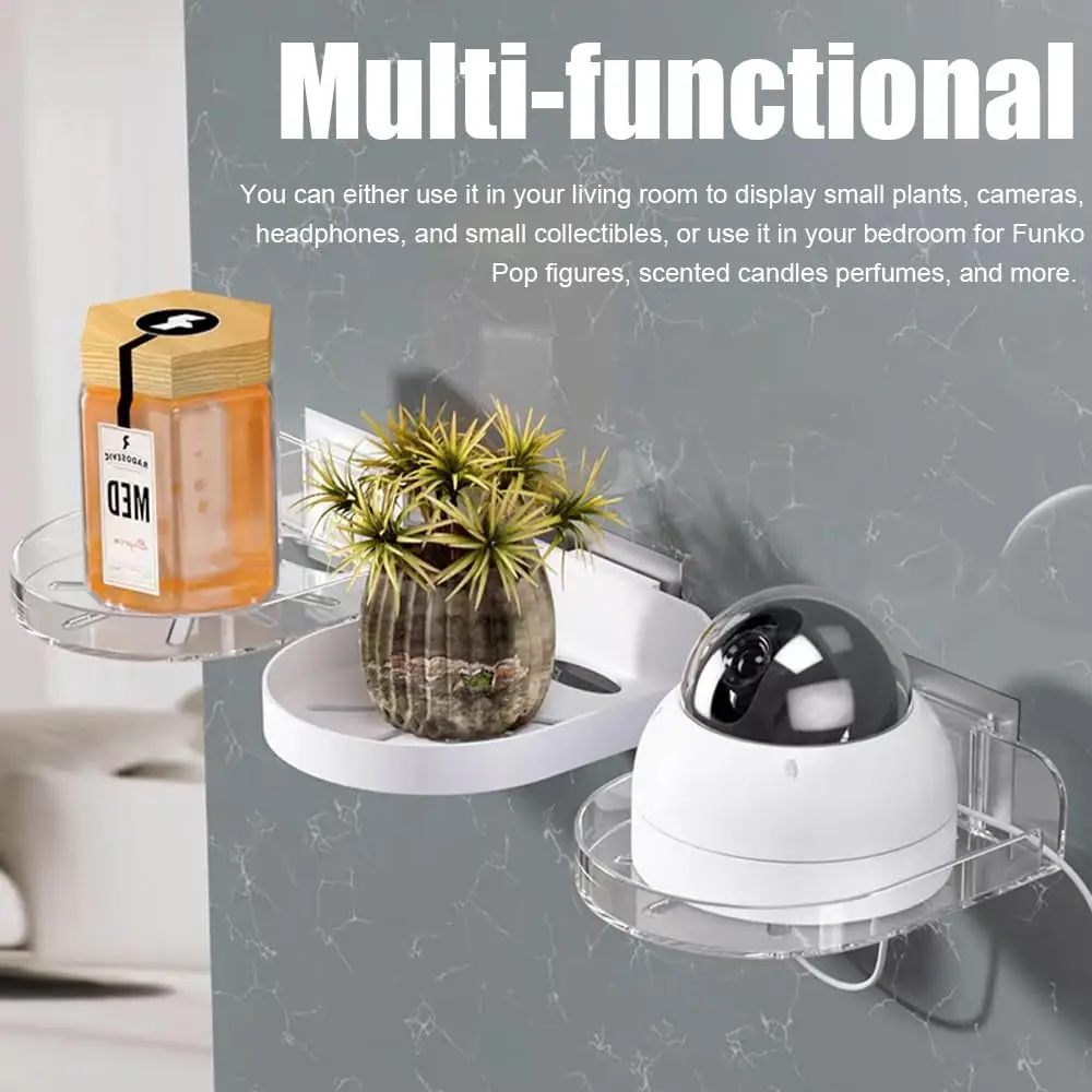 1/2Pcs Mini Punch-Free Security Surveillance Camera Stand Home Self-Adhesive Drill-free Fixer Traceless Wall-Mounted Bracket New