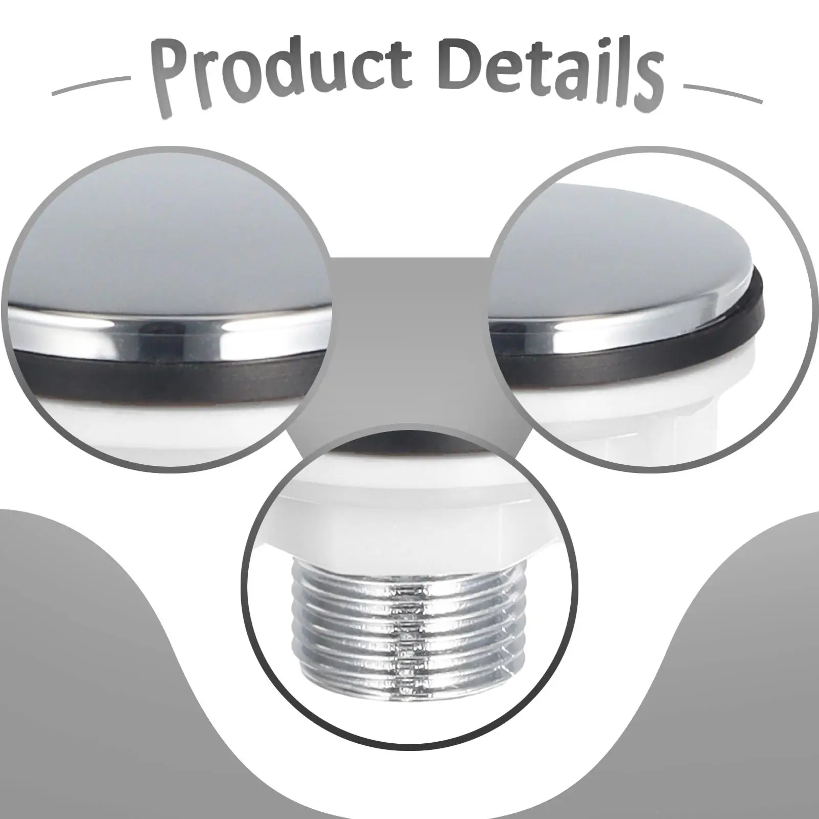 Kitchen Sink Hole Plug Electroplated Finish Cap for Wash Basin Tub Faucet Overflow Cover Universal Application