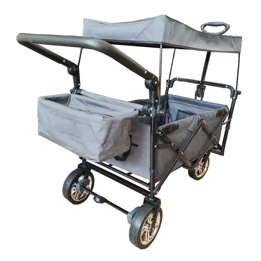 

Folding Wagon Heavy Duty Collapsible Wagon All Terrain Outdoor Garden Beach Wagon