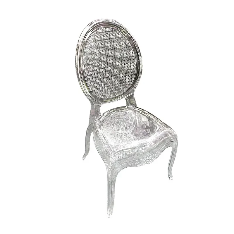 

Hotel wedding palace chairs, crystal internet celebrity acrylic backrest chairs