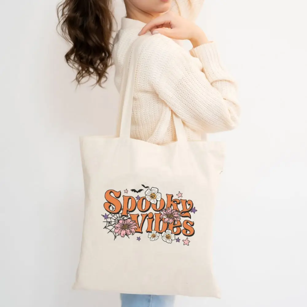 

Halloween Gifts Shoulder Bags Shoper Bags for Women Totebag Canvas Bag Reusable Shopping Bag Shopper Handbag Ecobag Tote Cloth