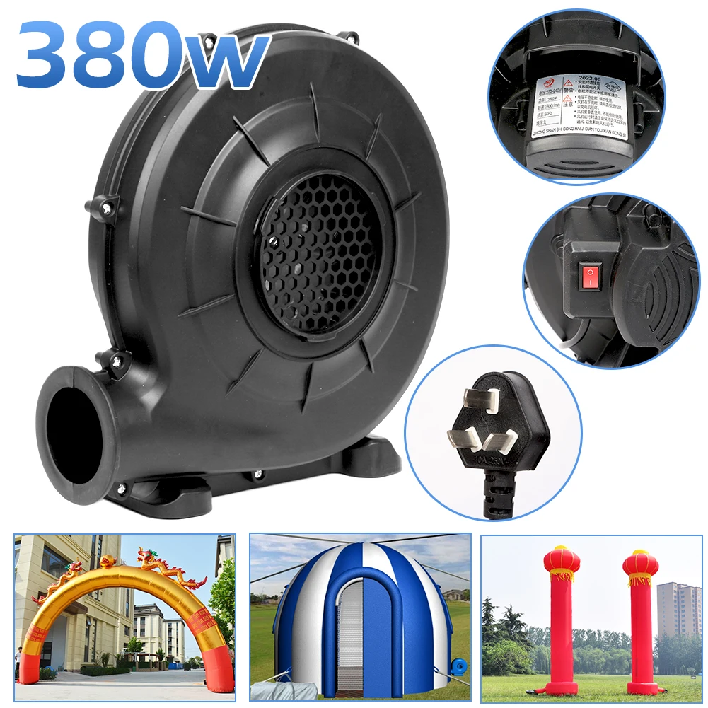 380W Elektrische Luftpumpe Gebläse Fan Aufblasbare Film Bildschirm Haus Schloss Zelt Hochzeit Party Aufblasbare Maschine