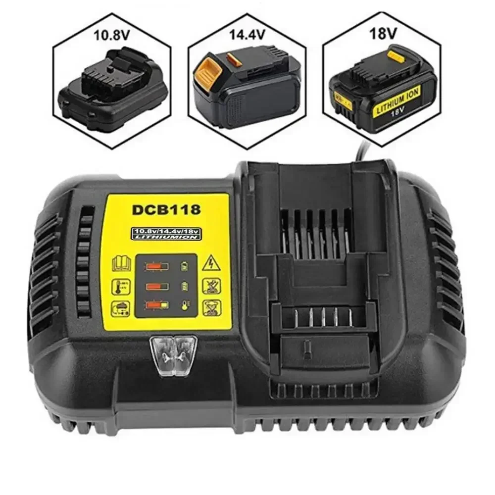 4.5A DCB118 Battery Charger For Dewalt Battery 10.8V 12V 14.4V 18V 20V DCB200 DCB101 DCB115 DCB107 DCB105 DCB140 &DCB112