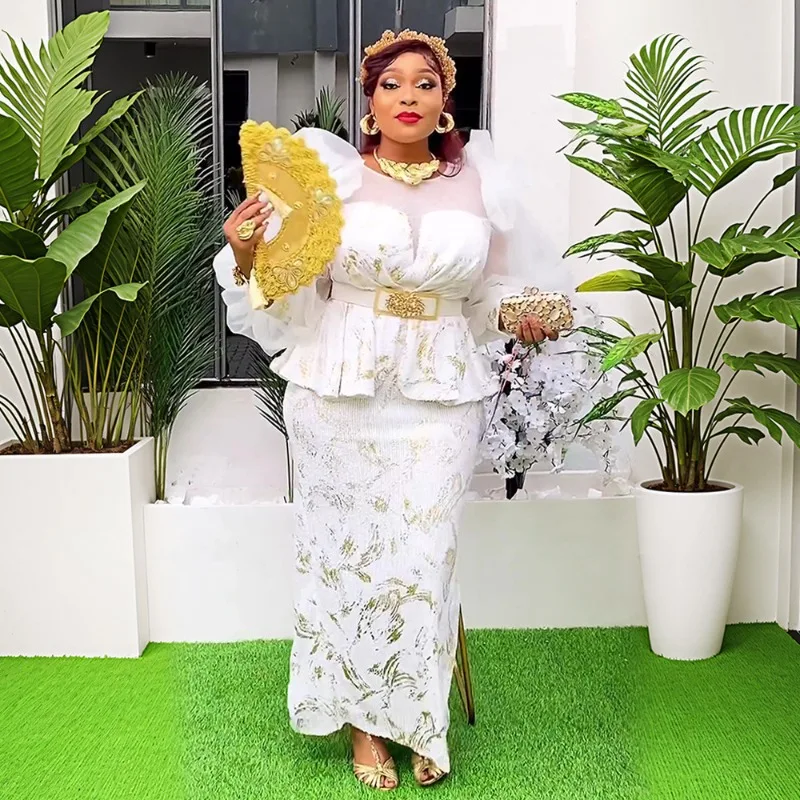 2025 nuevo vestido de fiesta africano para mujer Dashiki Ankara vestido de noche de boda elegante Turquía musulmán Maxi vestido de talla grande moda