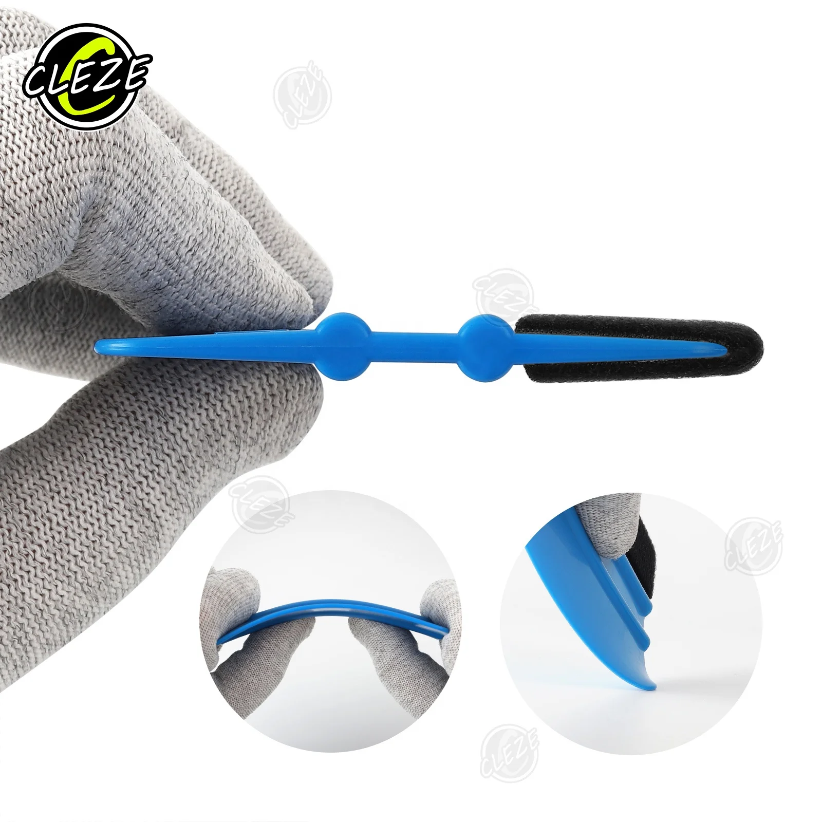 CLEZE 4 Inch Felt Edge Vinyl Applicator Squeegee Plastic Car Wrapping Tool for PPF Window Tint Film Installation Vinyl Wrap