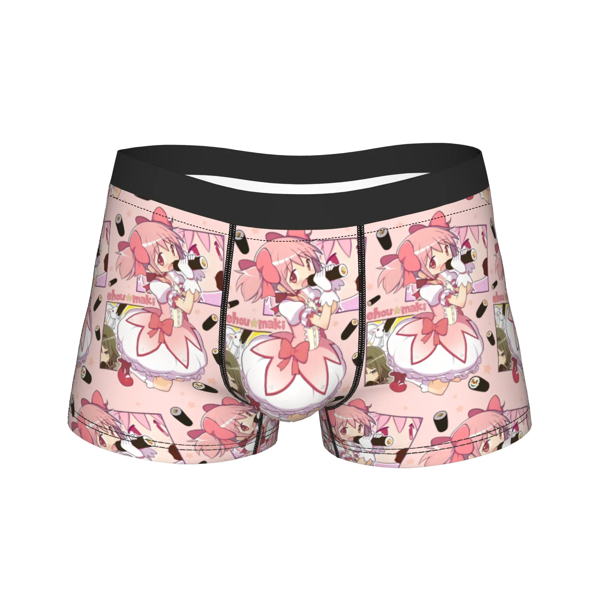 

Puella Magi Madoka Magica Man Underwear Boxer Briefs Shorts Panties Novelty Breathable Underpants for Homme Plus Size