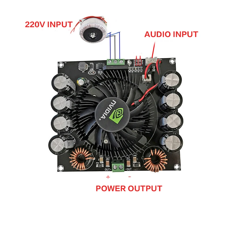 Placa Amplificadora Digital Ac24v ± 4v 420w Placa de Amplificação de Alta Potência Pré-nível Puro