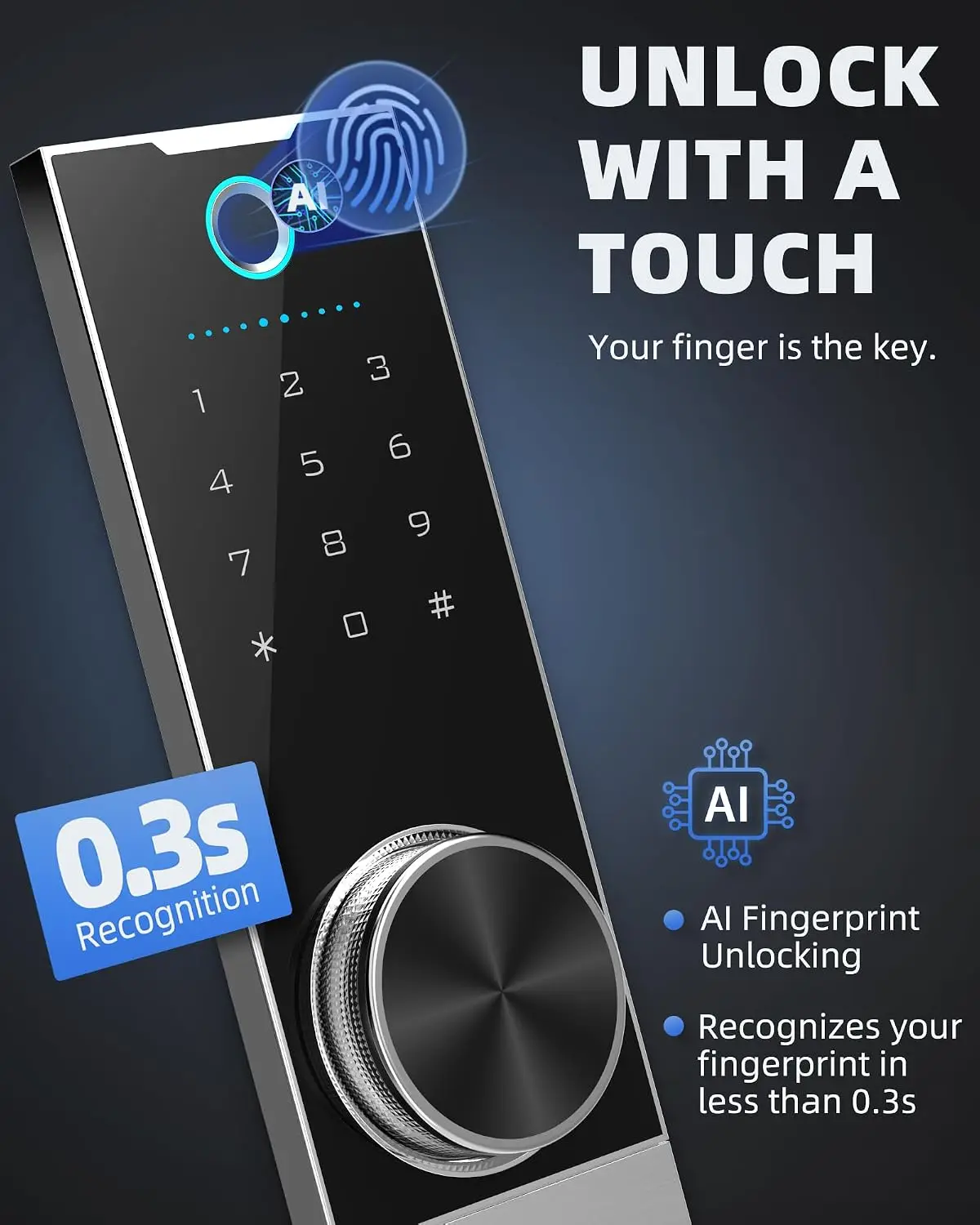 Biometric Fingerprint Safe Box, 3.0 Cu. Ft. Home Safes with Fireproof Bag, Digital Touchpad Security Safe for Money Cash Documen