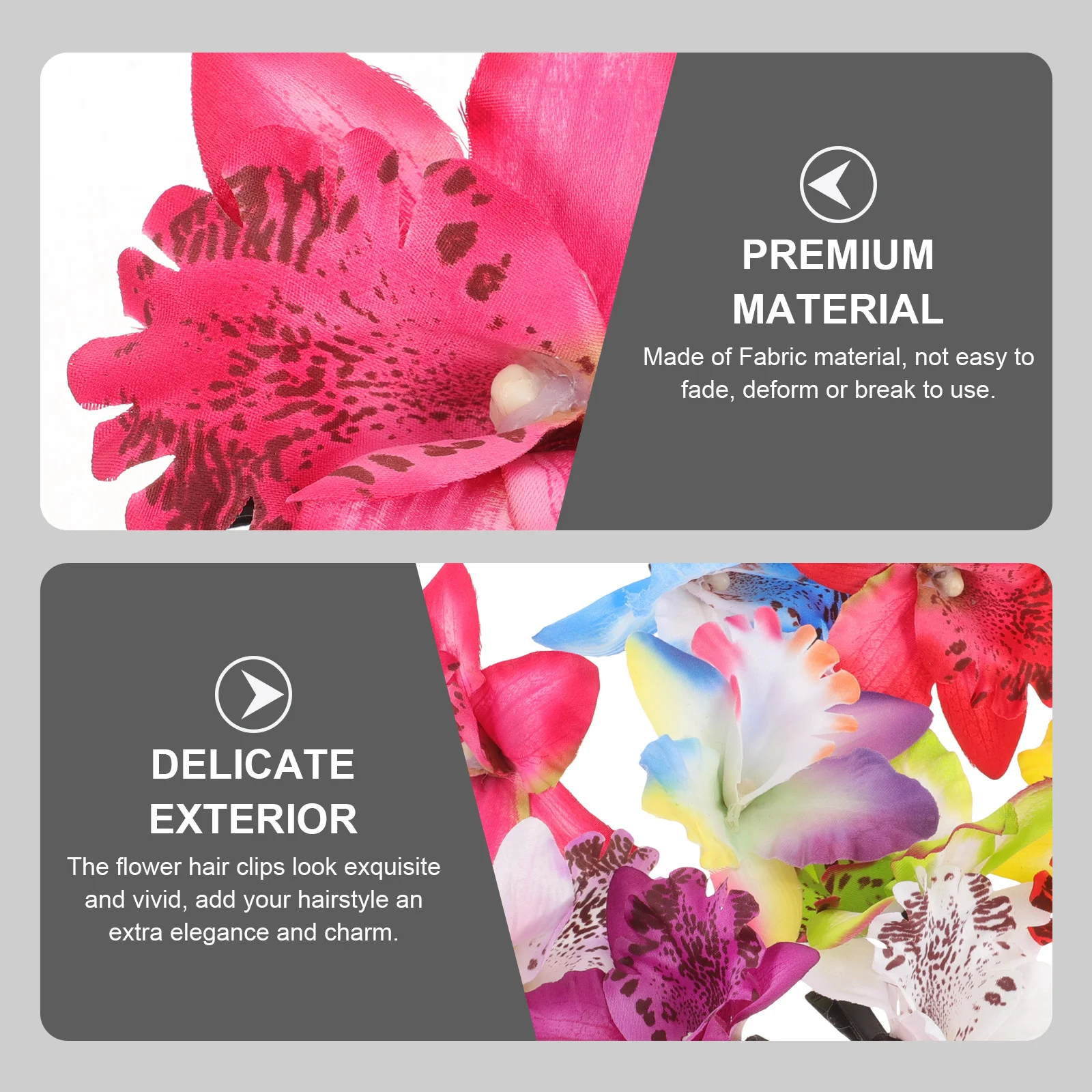 

10Pcs Orchid Flower Hair Clips Women Girls Hair Accessories Chic Floral Decorative Safe Useful Wedding Holiday