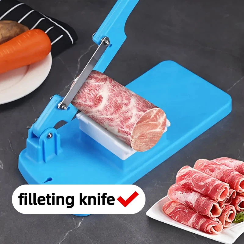 

Blue Fruit And Vegetable Slicer Kitchen Knife Frozen Meat Slicer And Grinder Kitchen Fixed Blade Home Essential Kitchen Utensils