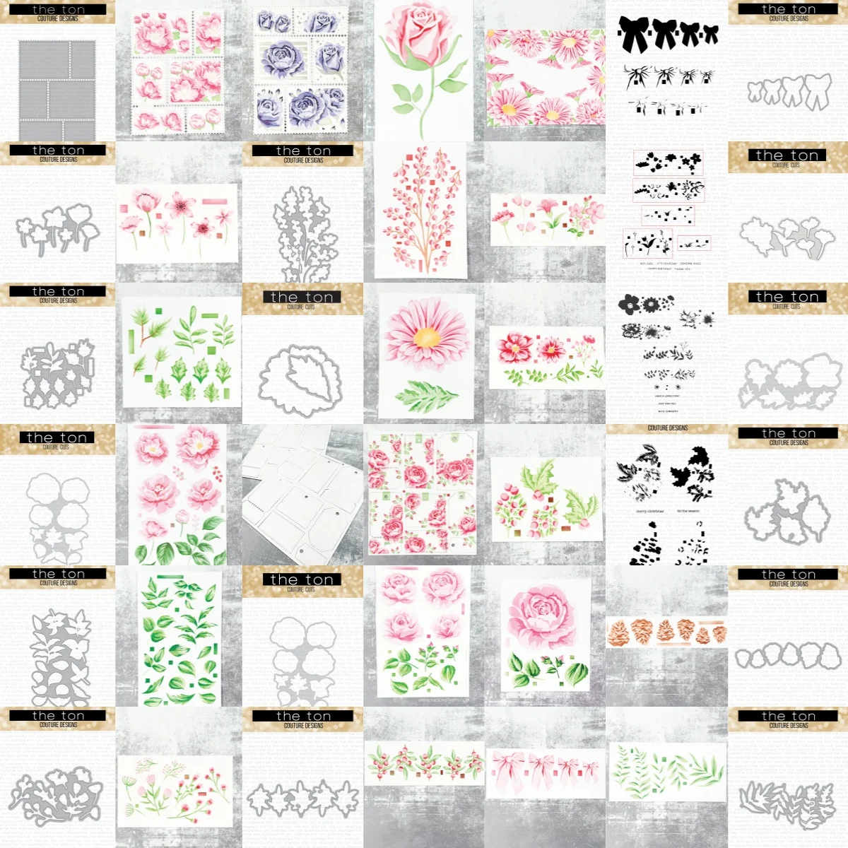 

Rose Peony Garden Floral Layering Stencils die stamps sets Scrapbook DIY Album Decorative Postage Collection SUMMER 2025 RELEASE