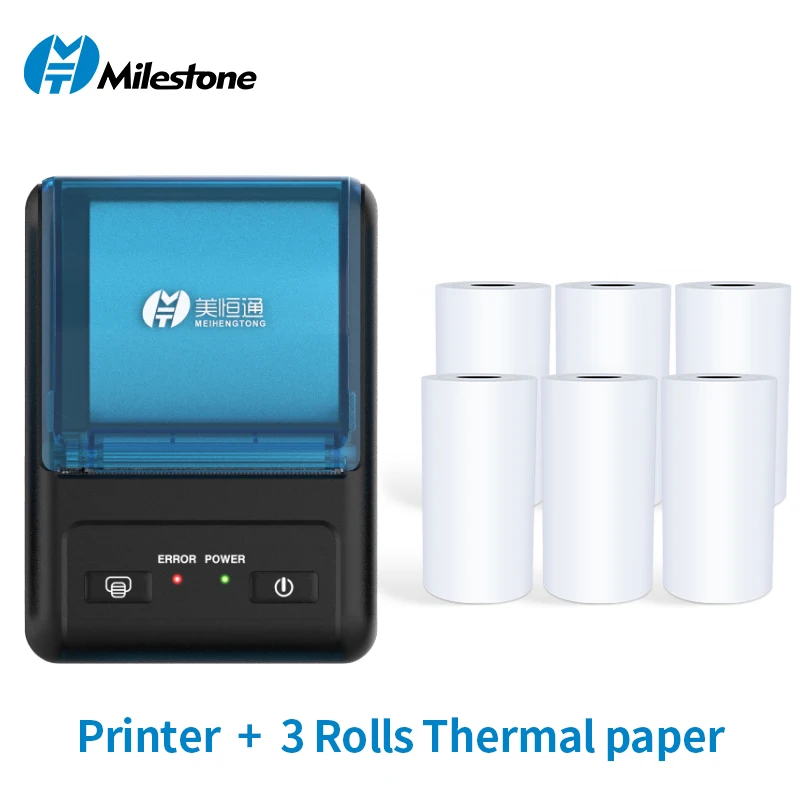 Milestone Receipt Printer BT 58mm Wireless Mini Thermal Portable Mobile Phone Android POS PC Pocket Impresora Small Ticket Paper