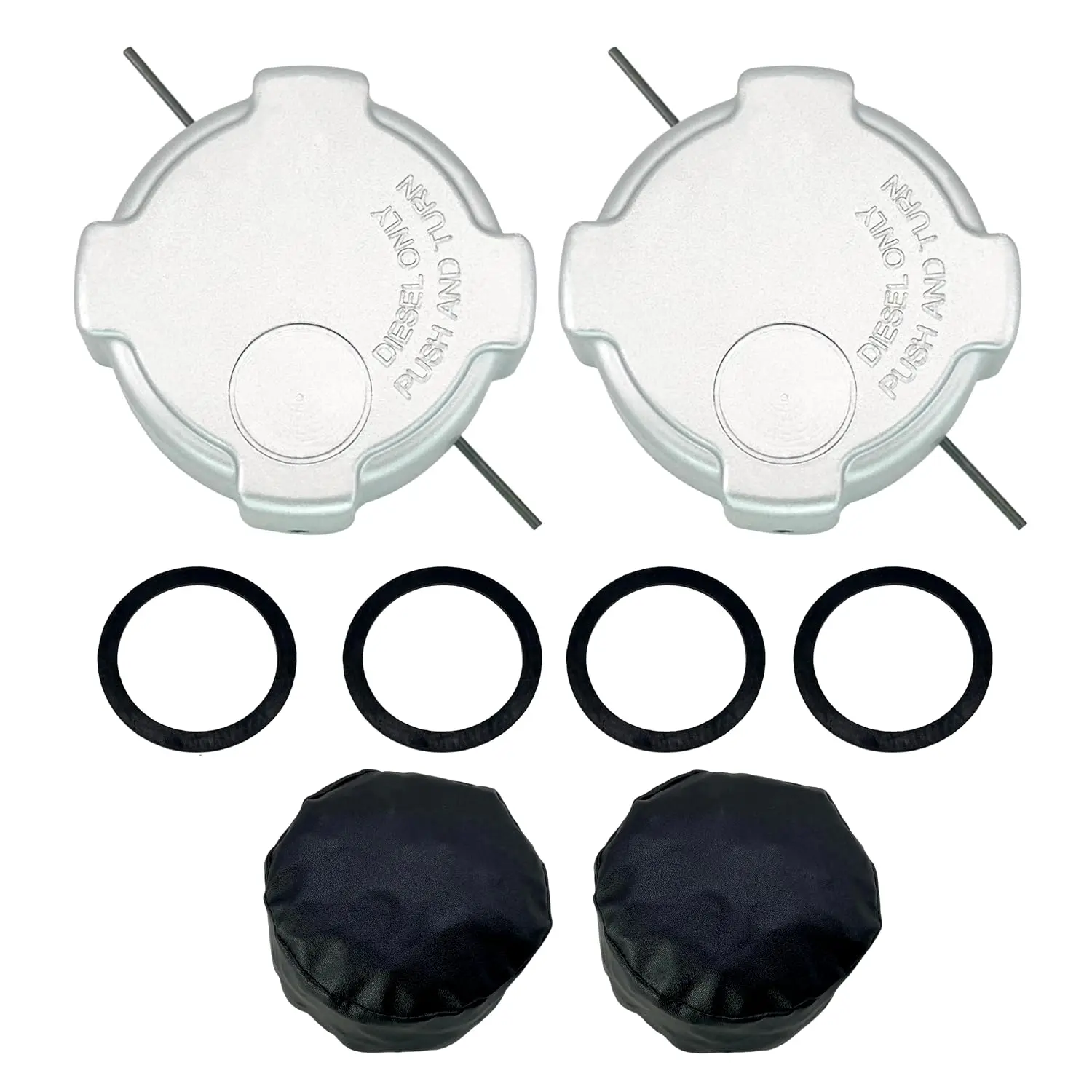 

2X Aluminum Fuel Tank Caps With 3-Inch Lever, Vented, Non-Locking, Includes 4 Gaskets And 2 Dust Covers