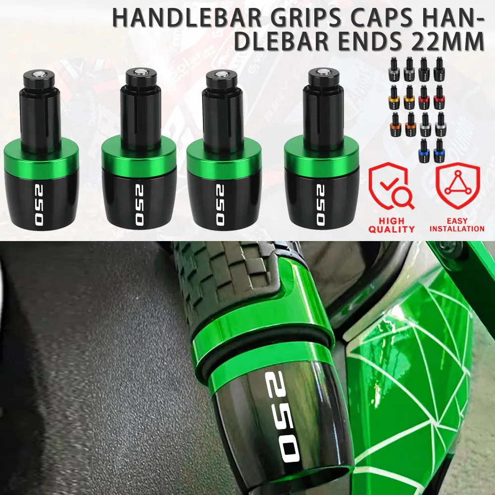 

For KAWASAKI 250 EX250E Z250 ZZR250 1986 1987 Motorcycle Handle Bar End Handlebar Grips ends Cap Plug Slider Counterweight cover
