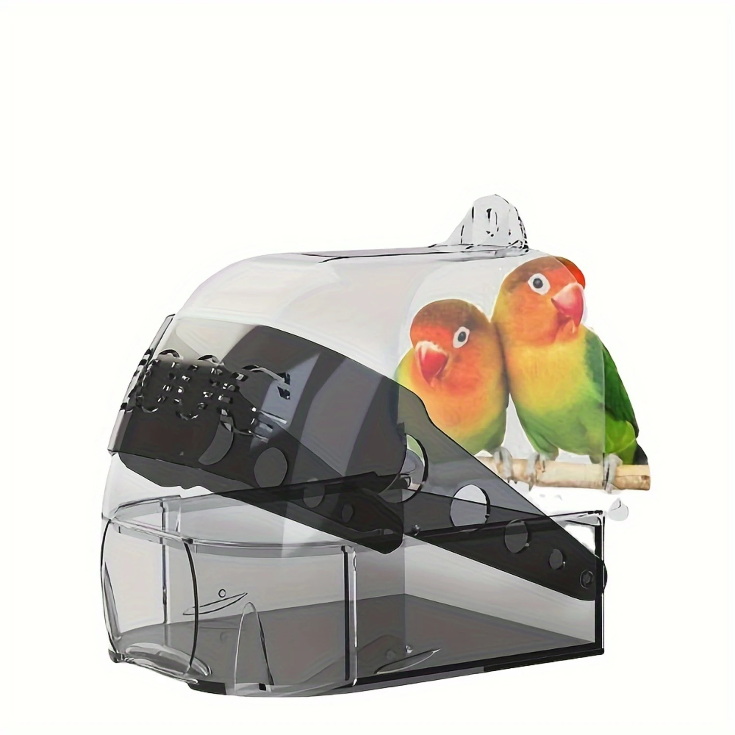 Bath Box for Small Pets - Bird Feeding Bowl, Wall-Mounted Bird Bathhouse, PC , Suitable for Variety of Birds - 1pc Set