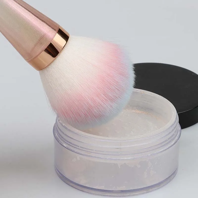 Iridescent Pink Make Up Brush Cosmetic Brush Loose Powder Brush Highlighter Brushes Blush Brushs Soft Hair Make Up Fixing Beauty