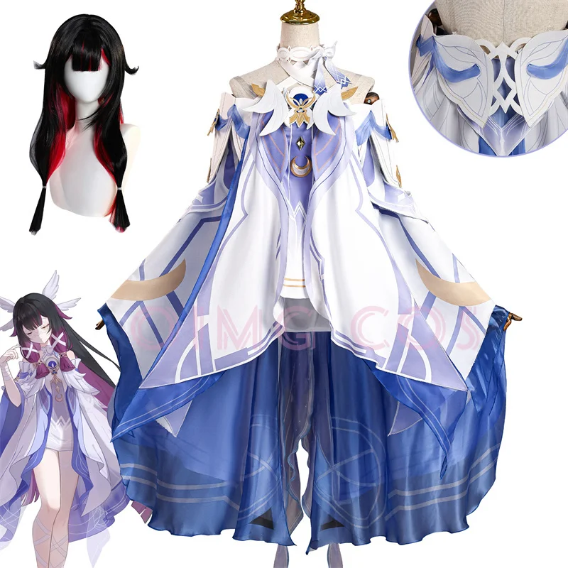 

Genshin Impact Columbina Cosplay Costume Uniform Halloween Women Costumes Game Damselette