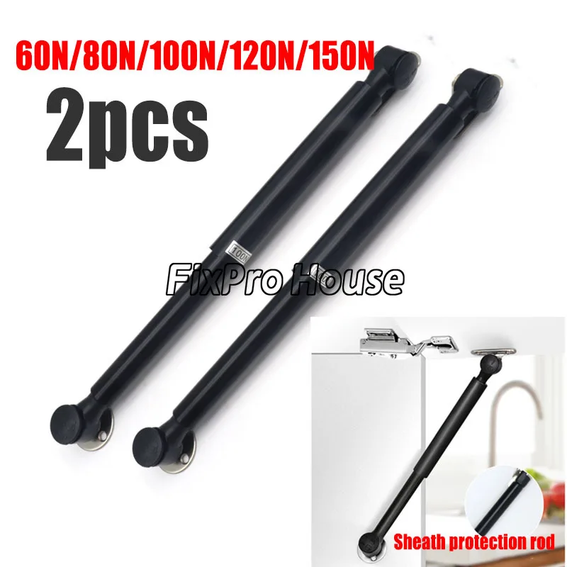 2PCS Furniture Gas Spring Hinges 60N/80N/100N/120N/150N Kitchen Cupboard Cabinet Hydraulic Hinge Door Strut Support Box Hardware