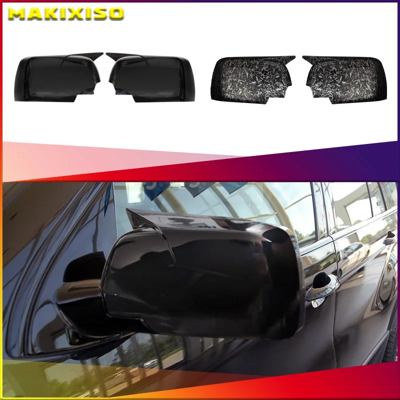 Black Side Mirror cover Caps Replacement New M Look Mirror Covers for BMW X5 E53 1999-2006