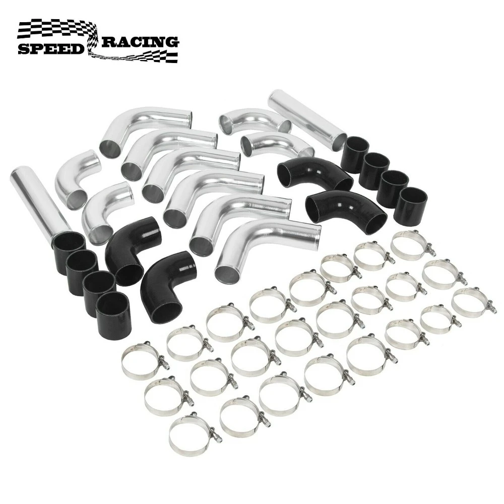 

3-дюймовый универсальный алюминиевый комплект труб с турбоинтеркулером + шланг + зажим