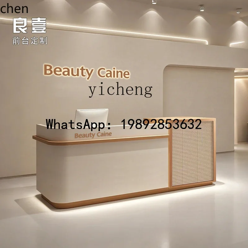 

D24- rattan clothing store bar tle tea house health center cashier homestay reception counter tle