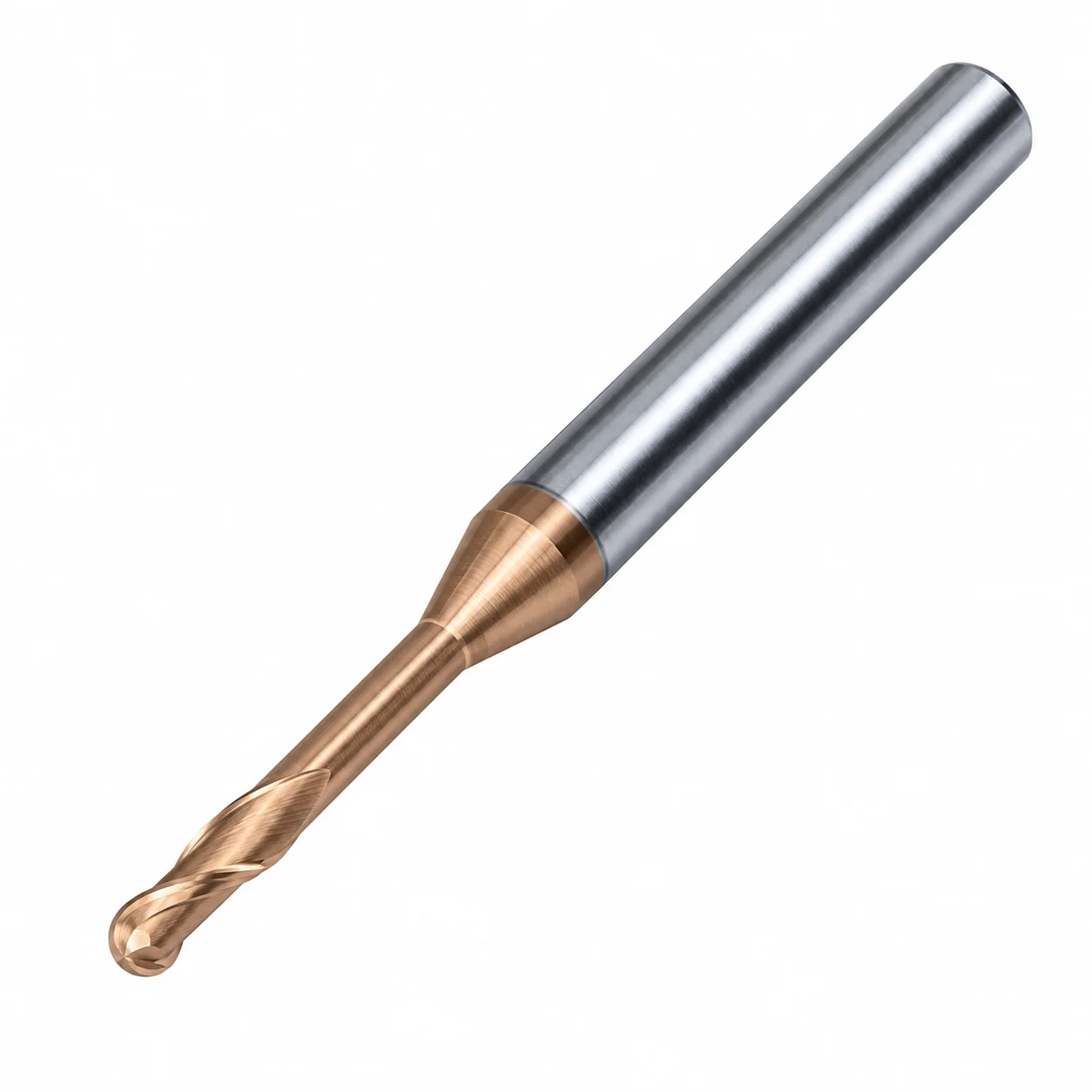 HRC55 2 Flute Ball Nose End Mill Solid Carbide Deep Reach Extended Coated CNC Milling Cutter For Steel Machining