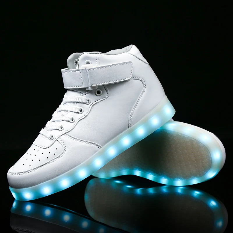 Men\'s Led Shoes USB Rechargeable Fashion Luminous Sneakers for Men Women Party Shoes Adult Wedding Shoes Glowing Shoes