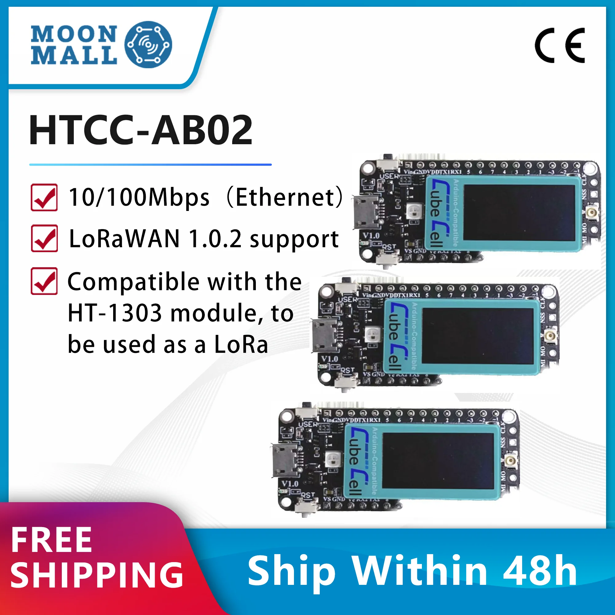 

Heltec IOT LoRaWAN CubeCell AB02 0.96 Inch OLED Display ASR6502 SX1262 LoRa Node for Arduino Cloud Platform Dev-Board 3Pcs