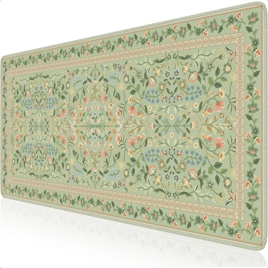 

Desk Mat for Keyboard and Mouse Large Mouse Pad Desk Pad Mat AntiSlip Big Mousepad with Stitched Edges for Computer Desktop Lig