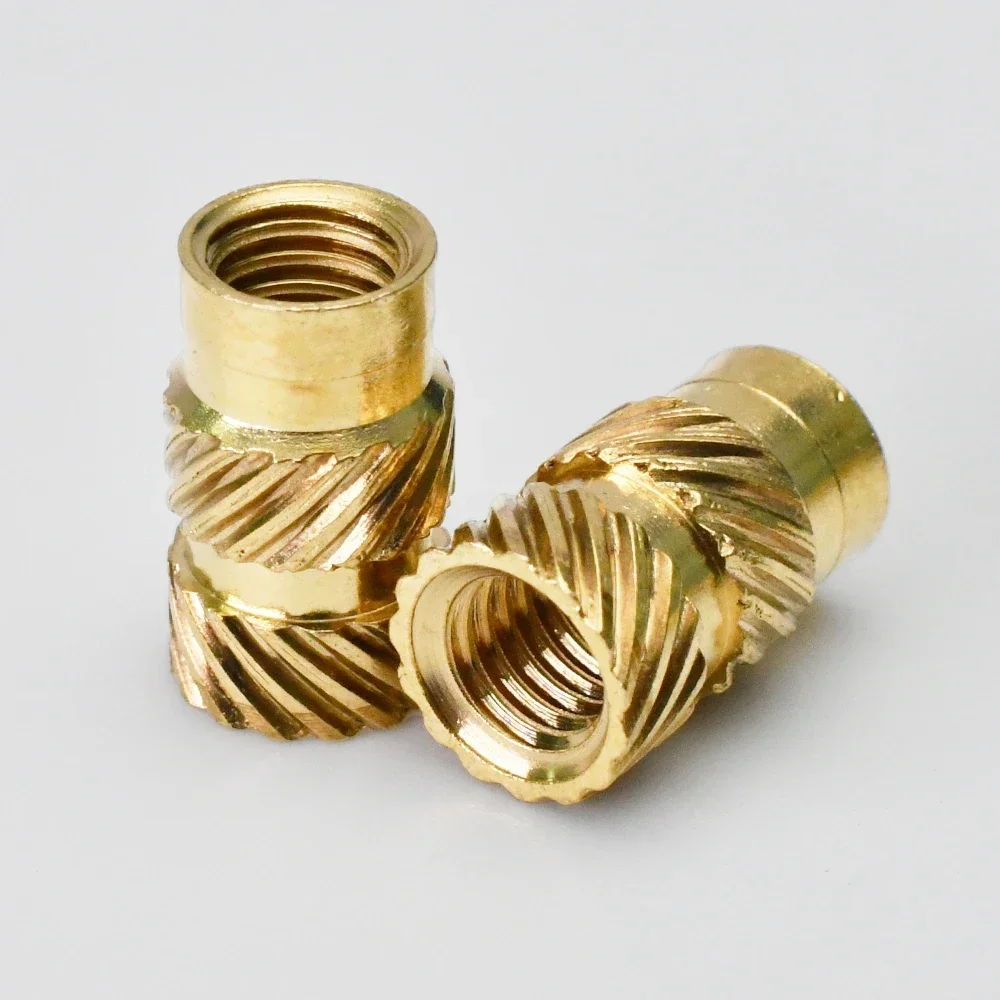 M1 M1.4 M1.6 M1.7 M2 M2.5 M3 M4 M5 M6 M8 Brass Insert Nut Hot Melt Knurled Thread Heat Injection Molding Embedment Copper Nut