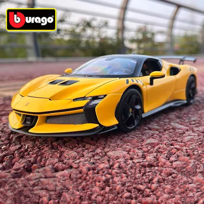 

Bburago 1:24 Ferrari SF90XX Stradale Alloy Sports Car Model Diecasts Metal Track Race Car Vehicle Model Simulation Kids Toy Gift